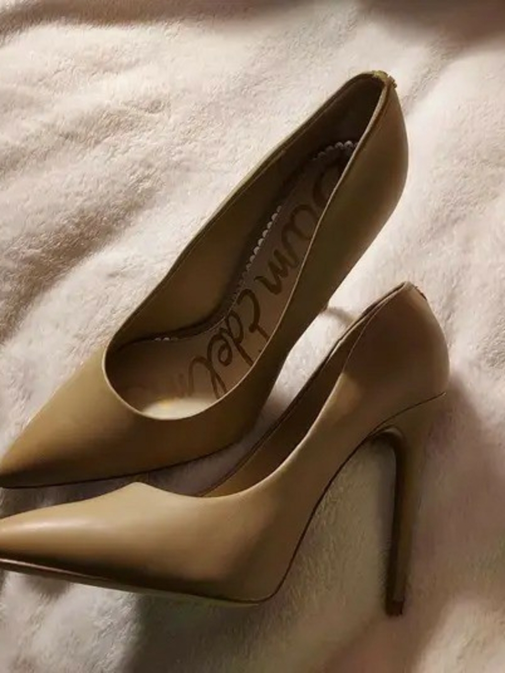 Sam Edelman Taupe Pointed-Toe Stiletto Pumps